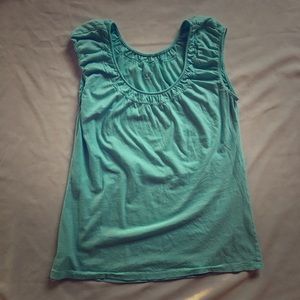 Loft, size medium, light green/blue top